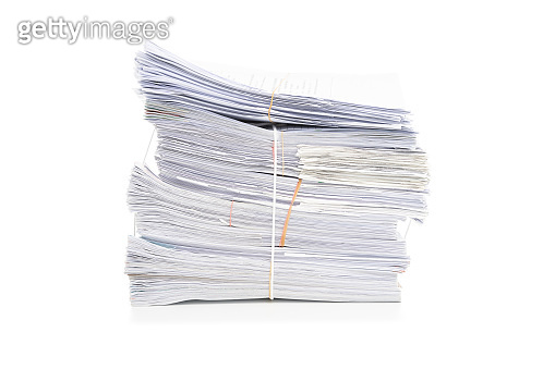 Some Cardsof Document Stack of Documents isolated on white background. Documents pile. 이미지 ...