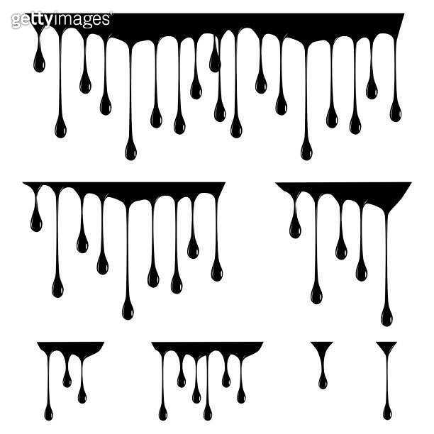 Dripping liquid. Paint dripping. Paint flows. Flowing liquid. on