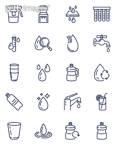 Clean water line icons set 이미지 (1248161366) - 게티이미지뱅크