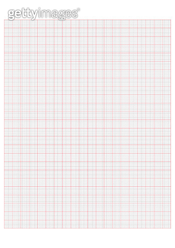 Millimeter grid on A4 size page. Divided by black 1 and red 10 mm lines ...