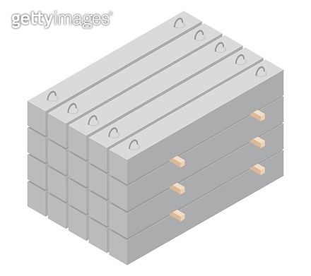 Precast concrete block in flat style. Vector illustration concrete ...