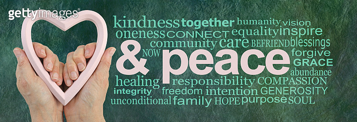 Love and Peace Campaign Word Cloud 이미지 (1282110801) - 게티이미지뱅크