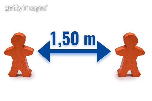 symbol for compliance with the minimum distance of 1,50 meters 이미지 ...
