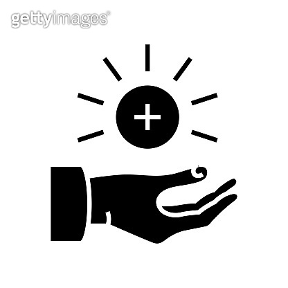 Adding opportunities black icon, concept illustration, vector flat ...