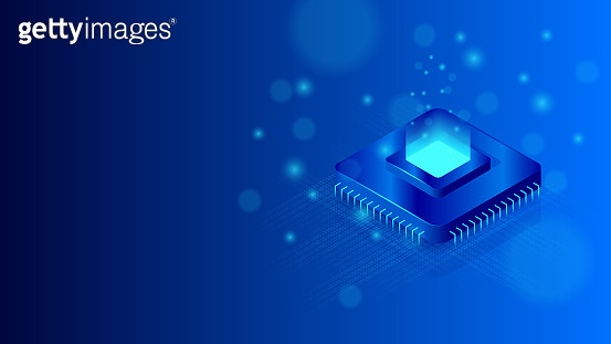 Getty Images Computer Processing Central processor unit isometric illustration. Vector CPU chip. 이미지 ...