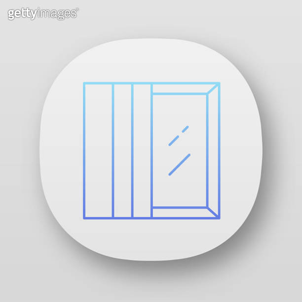 Panel tracks app icon. Vertical window coverings. Fabric panels. Living ...