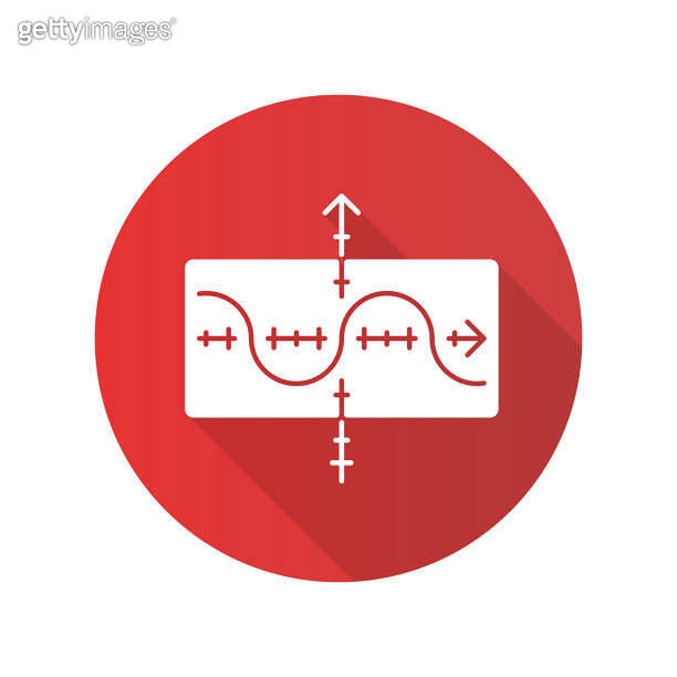 Function graph flat design long shadow glyph icon. Duplicate function ...