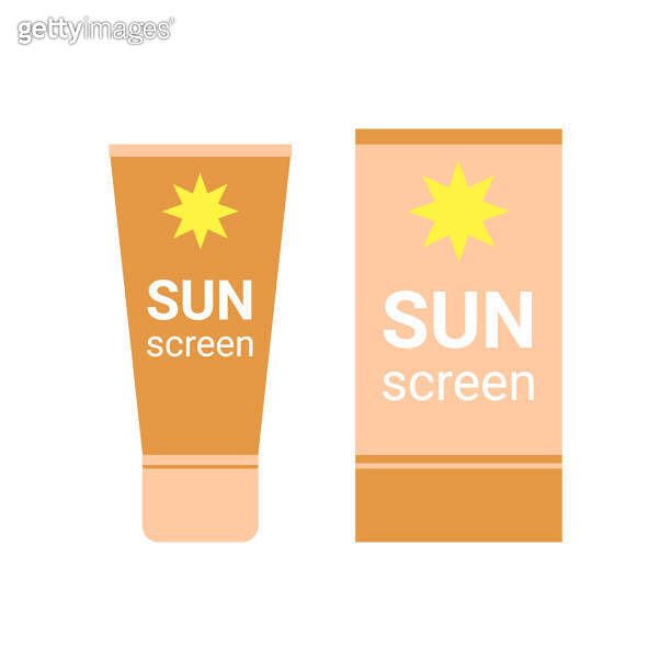 Sunscreen bottle. Sunblock moisturizer lotion cream. Suncream
