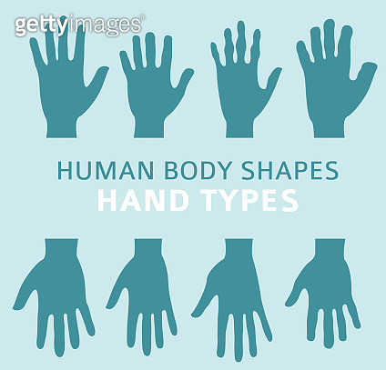 Human body shapes. Hand types icon set 이미지 (1265544701) - 게티이미지뱅크