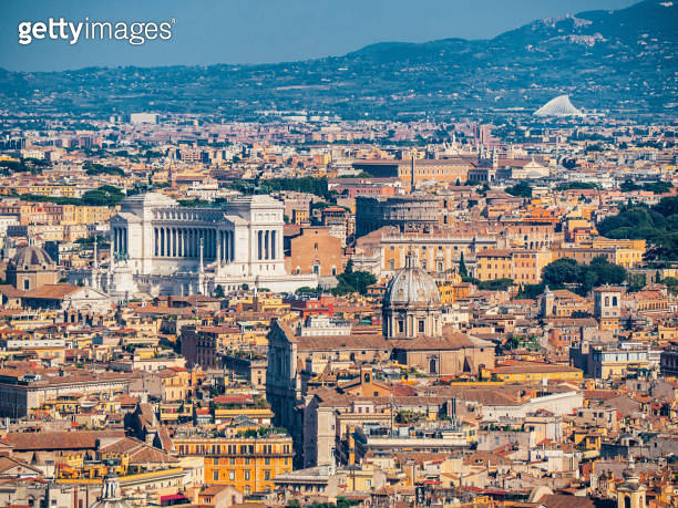 View Point Rome Rome skyline from elevated point of view (1271579787) - 게티이미지뱅크