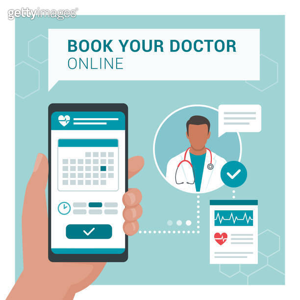 Book your doctor online 이미지 (1257215995) 게티이미지뱅크