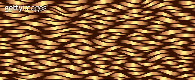 Golden Ribbin Pattern Abstract vector seamless gold ribbon pattern 이미지 (1207422345) - 게티이미지뱅크