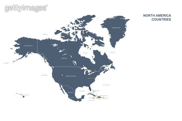 north america map vector map of - 1225487505