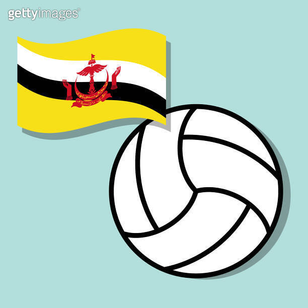 Volleyball ball with Brunei flag 이미지 (1215141947) - 게티이미지뱅크