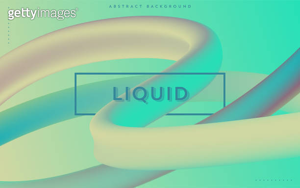 Trendy Abstract Liquid Design Templates with 3D Flow Shapes. 이미지 ...