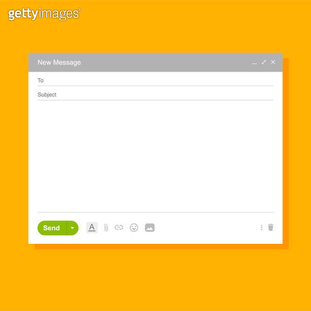 Email application ui screen with pop-up send window. (1287242688) 일러스트 ...