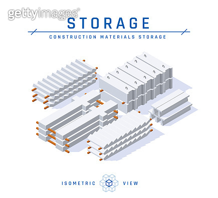Concrete storage in isometric view, vector icon 이미지 (1201545310) - 게티이미지뱅크