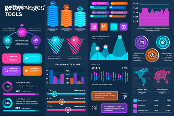 Bundle infographic UI, UX, KIT elements. Different charts, diagrams ...