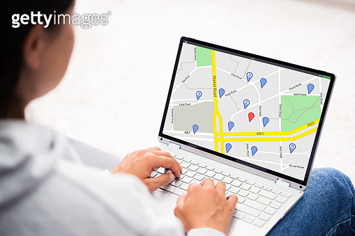 Location Map On Laptop Computer 이미지 (1269681665) - 게티이미지뱅크