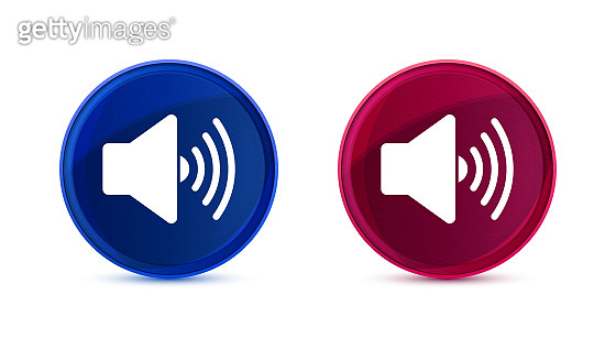 Volume speaker icon silky round button set illustration 이미지 (1264827513 ...
