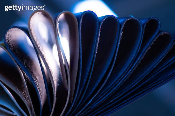 Catalog of multicolored imitation leather. Leatherette samples texture