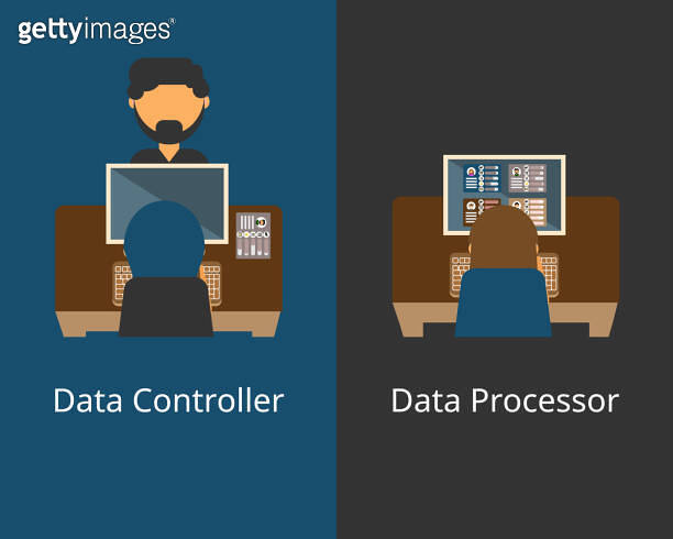 Data Controller compare with data processor vector (1278210173) 일러스트 ...