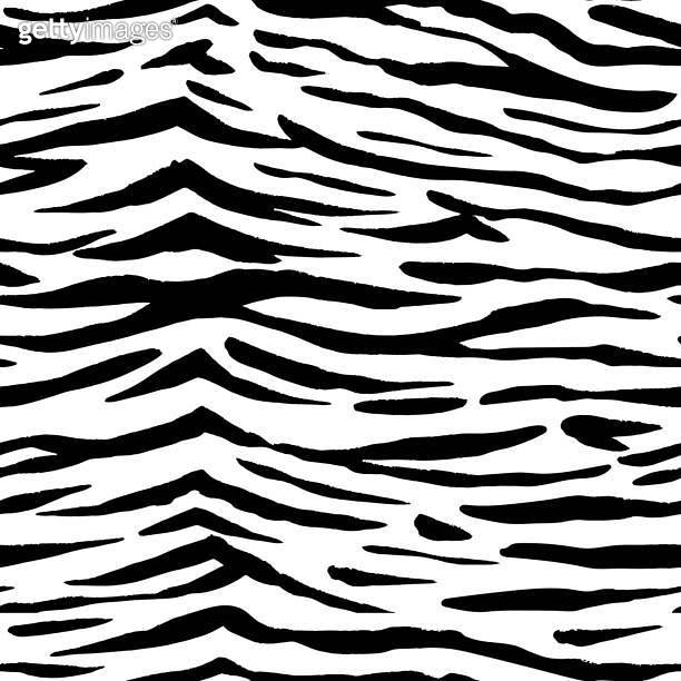 Animal seamless pattern. Tiger texture. Striped Mammals Fur. Print skin ...