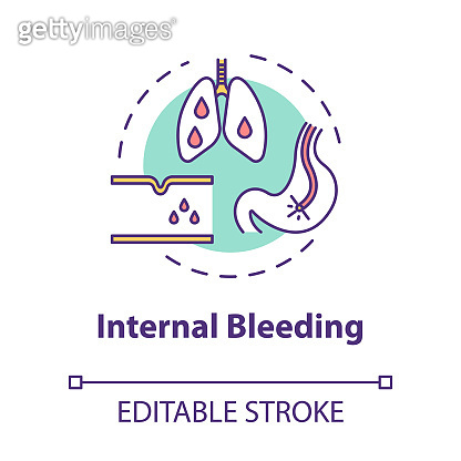 Internal bleeding concept icon. Disease symptom, injury result