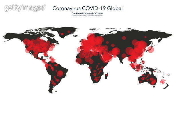 Coronavirus Covid-19 map confirmed cases report worldwide globally ...