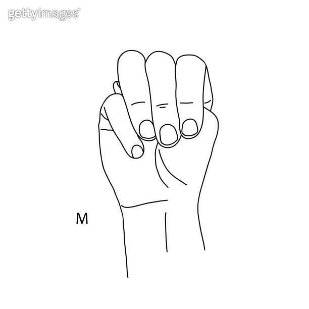 M is the thirteenth letter of the alphabet in sign language. A gesture ...