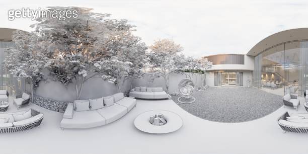 3d illustration spherical 360 vr degrees, a seamless panorama of the ...