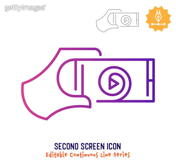 Second Screen Continuous Line Editable Stroke Line 이미지 (1254297653 ...