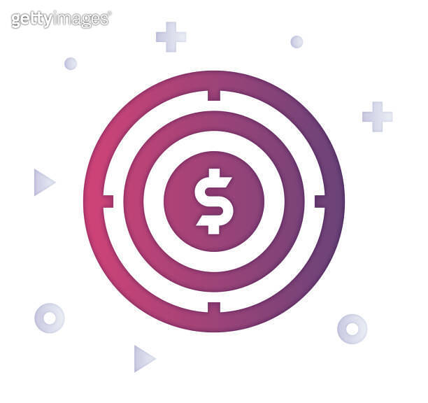 Pricing & Revenue Management Gradient Color Papercut Icon Design 이미지 (1201162986) 게티이미지뱅크