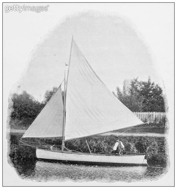 Antique black and white photograph of sport, athletes and leisure