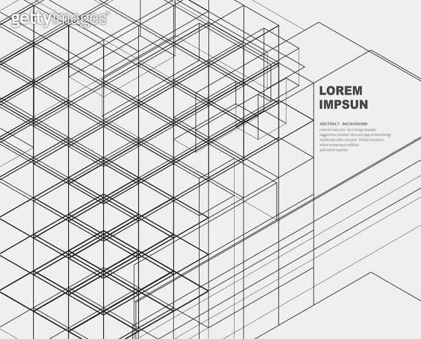 abstract gray geometric structure line pattern technology background ...