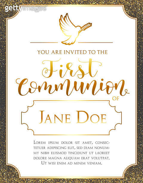 Invitation with beautiful lettering. Template in Vector a ceremony for ...