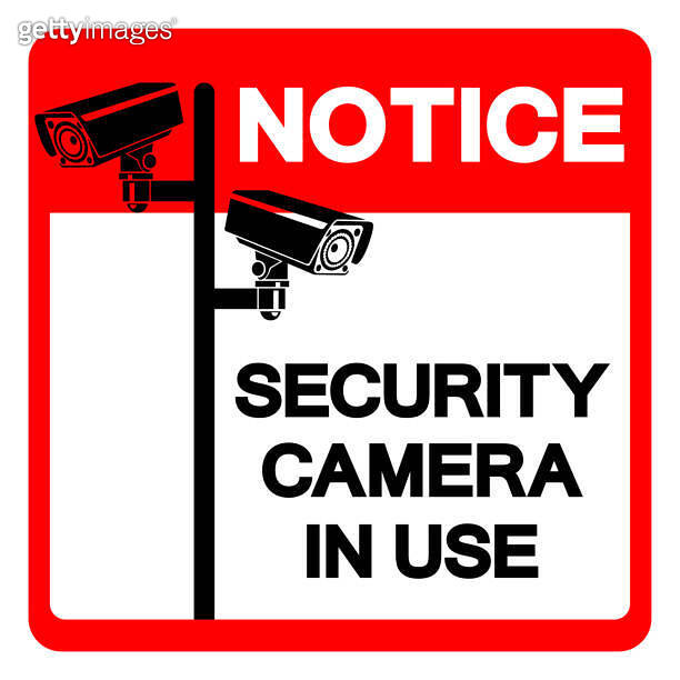 Notice Security Camera In Use Symbol Sign, Vector Illustration, Isolate On White Background ...