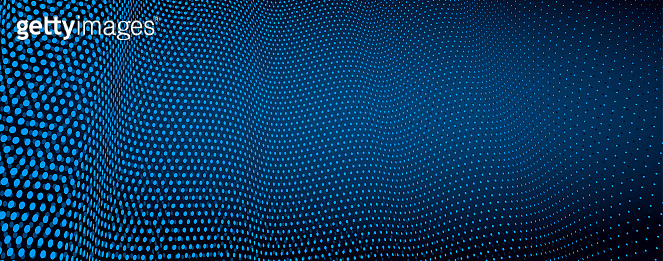 Vector abstract dark blue dotted background with dimensional ...