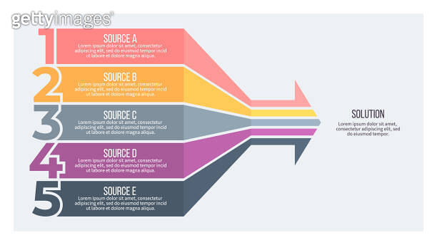 Business infographic. Arrow chart with 5 options. Vector template. 이미지 ...
