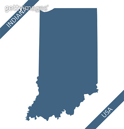 Blank map of Indiana 이미지 (1270802094) - 게티이미지뱅크