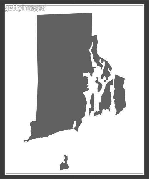Rhode Island outline vector map cartography 이미지 (1199446436) - 게티이미지뱅크