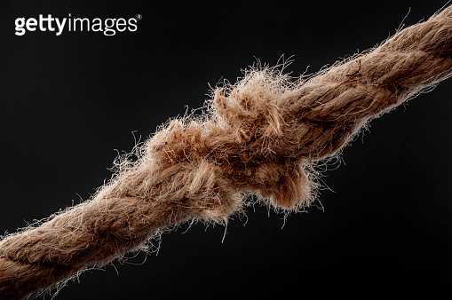 Weakness, vulnerability and single point of failure concept with worn ...