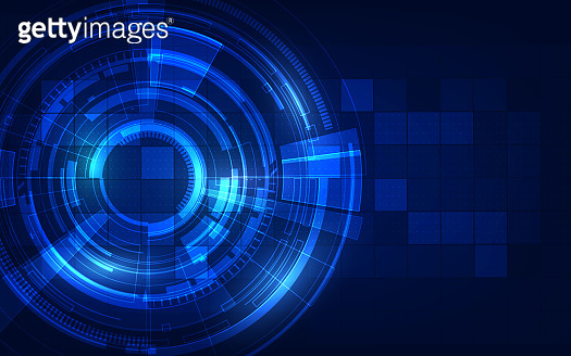Circle blue abstract technology innovation concept vector background ...