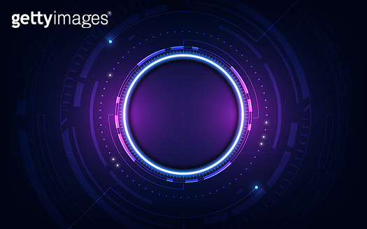 Technological future interface hud platform abstract background ...