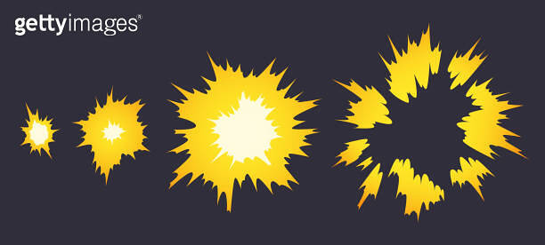Explosion Flash Frame Cartoon explosion effect. Effect boom, explode flash, bomb comic book ...