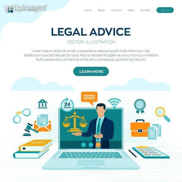 Online Legal advice concept. Labor law, Lawyer, Attorney at law. Lawyer
