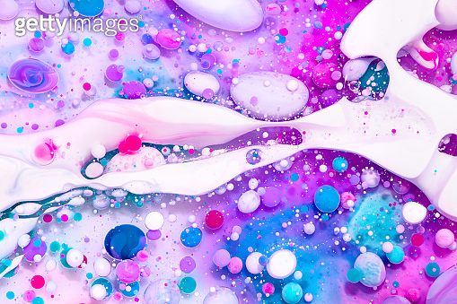 Fluid art texture. Abstract backdrop with iridescent paint effect ...
