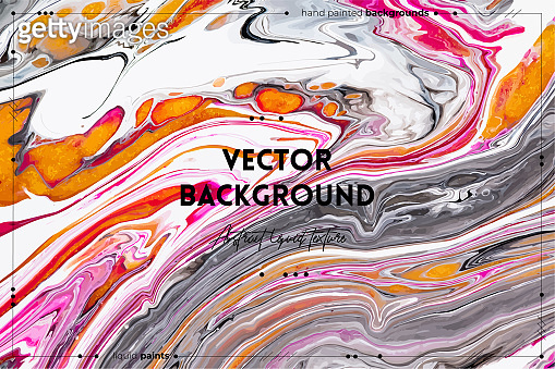 Fluid art texture. Background with abstract iridescent paint effect ...
