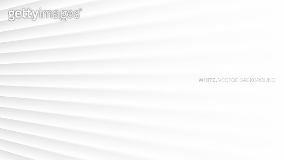 Minimalist White Abstract Background 3D Vector Smooth Perspective Lines ...