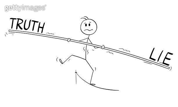 Vector Cartoon Illustration of Tightrope Walker, Man, Politician or ...